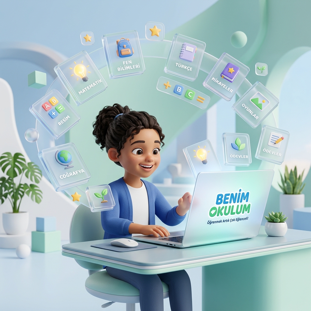 Benim Okulum Eğitim İllüstrasyonu